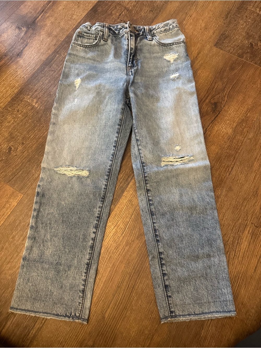 GAP Girls Girlfriend Ripped Light Blue Jeans